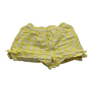 Kids Headquarters Shorts Girls 6-9 Months Yellow White Checkered Bow